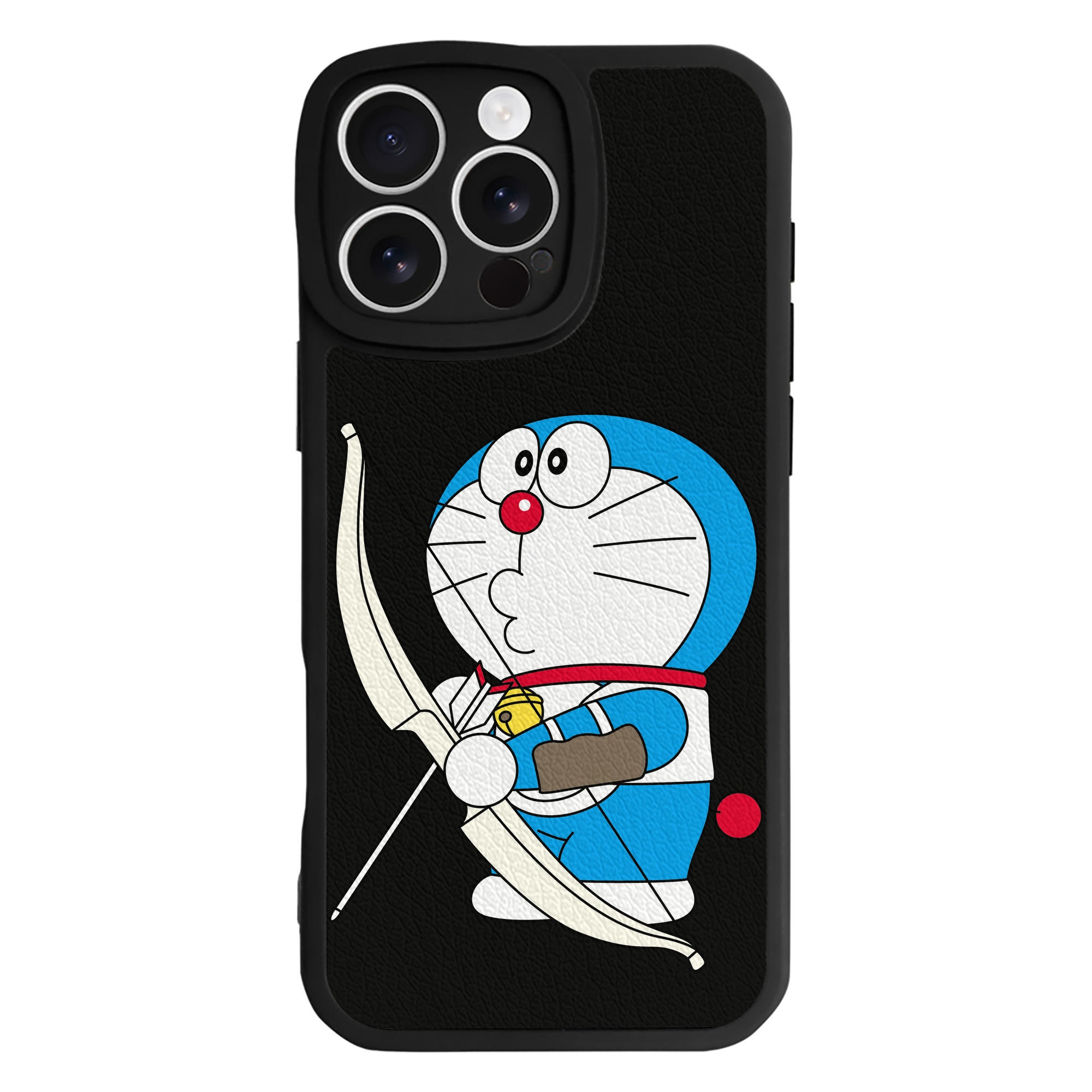 （画像用） ドラえもん Doraemon 【iPhone 16シリーズ対応】シリコンスマホケース（レザー調） 材質：シリコン